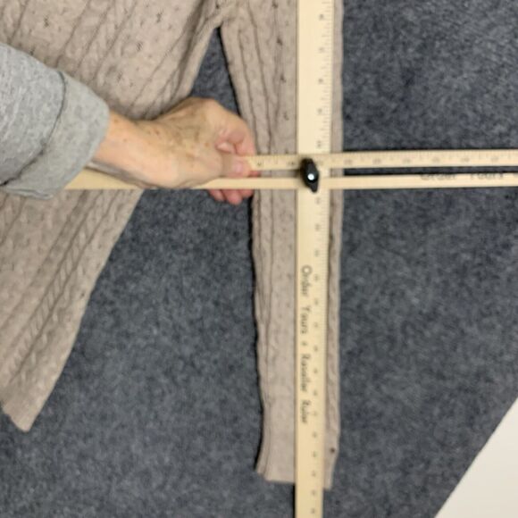 American Eagle Outfitters Tunic Sweater Women L Cable Stitch Mauve Beige Pull On - Picture 15 of 16